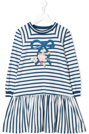 MONNALISA Bow ribbon appliqu?? dress
