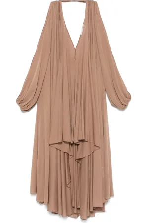 BLUMARINE Asymmetric georgette mini dress