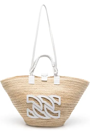 Casadei Panarea raffia beach bag