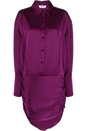 The Attico Hatty satin mini shirtdress