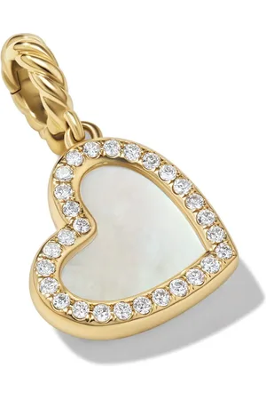 David Yurman 18kt yellow DY Elements Heart diamond pendant (19.5mm)