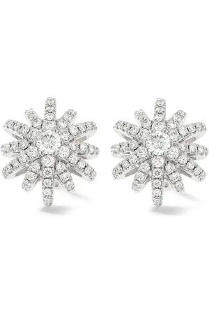 David Yurman 18kt white gold Starburst diamond stud earrings (11.7mm)