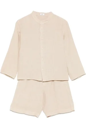 Il gufo Linen shorts set