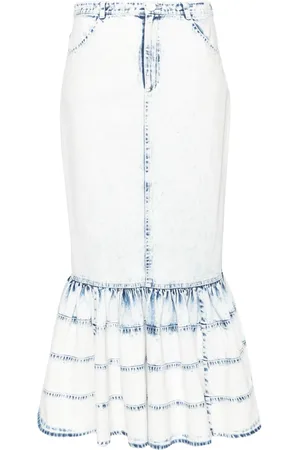 HUISHAN ZHANG Noelani denim midi skirt