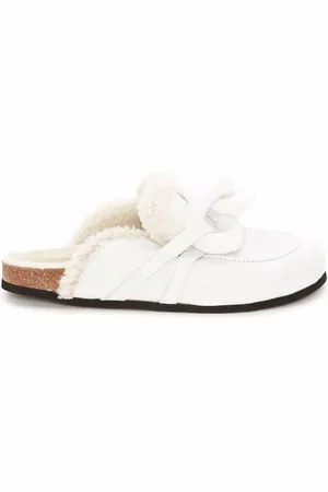J.W.Anderson Chain shearling loafer mules