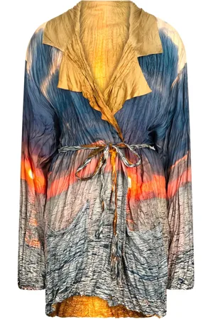 Roberto Cavalli Distressed oversized jacket