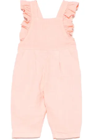 Il gufo Ruffled dungarees