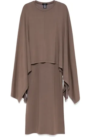 GOEN.J Ribbed cape dress