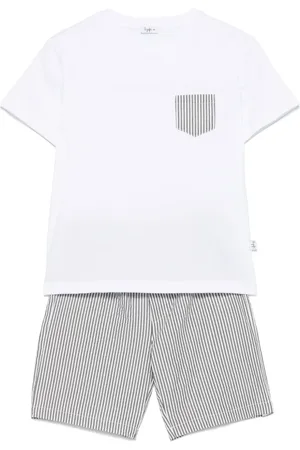 Il gufo Striped shorts set