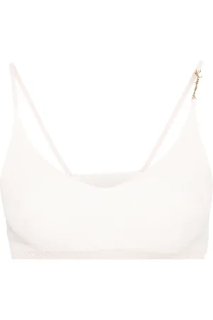 Jacquemus Le Bandeau Pralu ribbed crop top