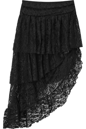 B+AB Asymmetrical lace mini skirt