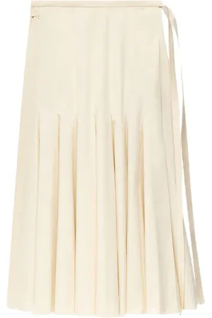 Another Tomorrow Panelled wrap skirt