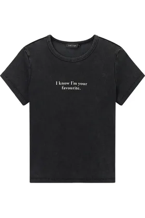 tout a coup Slogan print T