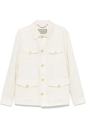 CANALI Linen shirt jacket