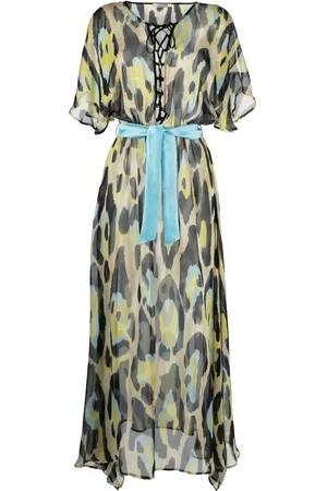 Roberto Cavalli Leopard print beach dress