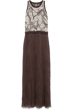 PESERICO SIGN Pleated maxi dress