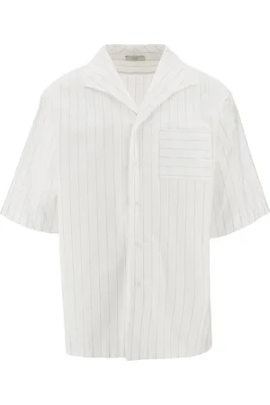 1989 STUDIO Pinstriped bowling shirt