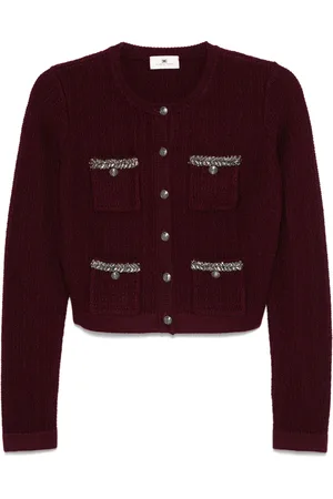 Elisabetta Franchi Embroidered boucl?? cardigan