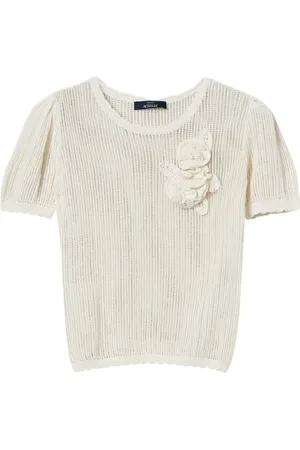 Twin-Set Floral appliqu?? sweater
