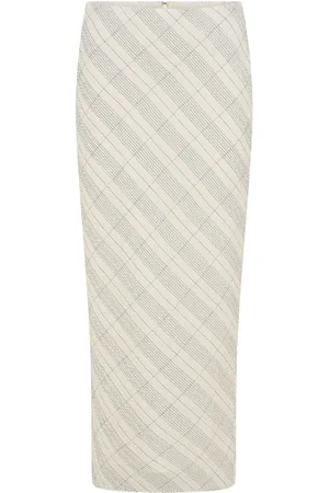Anna Quan Checked midi skirt