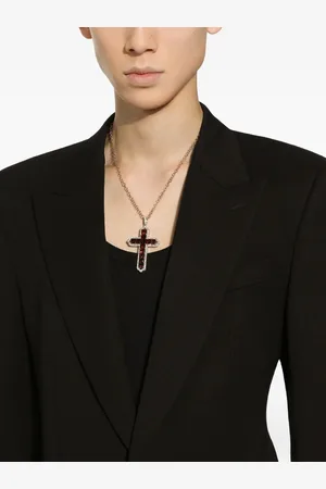Dolce & Gabbana 18K Tradition diamond and garnet pendant