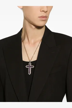 Dolce & Gabbana 18K Tradition diamond and amethyst pendant