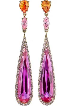 Anabela Chan 18kt rose gold Shard sapphire earrings