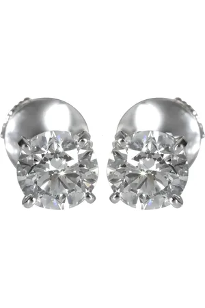 Cartier 18K white gold diamond stud earrings