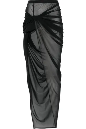 Rick Owens Twist Edfu asymmetric skirt