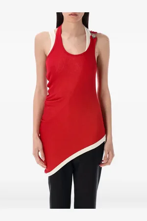 Jean Paul Gaultier Ribbed cotton tank top