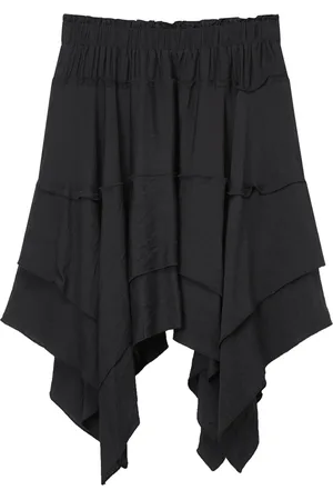 B+AB Asymmetric layered skirt