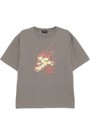We11 Done Run Flame Teddy Print T