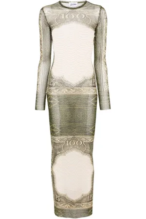 Jean Paul Gaultier Catrouche mesh maxi dress