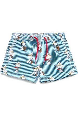 MC2 SAINT BARTH Snoopy Nautical Stripes swim shorts