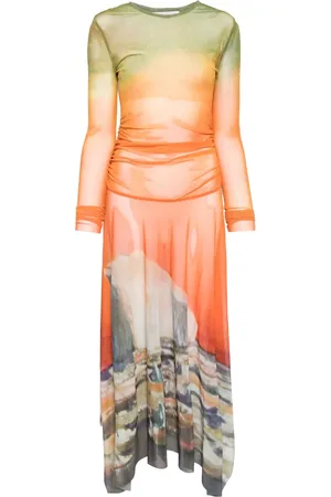 MONSE Midi printed mesh handkerchief