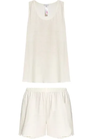 Hanro Serena tank top and shorts pyjama set