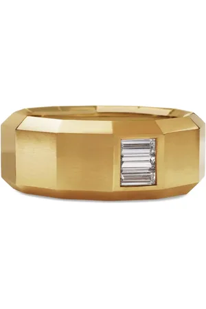 David Yurman 18kt yellow Faceted diamond ring (10mm)