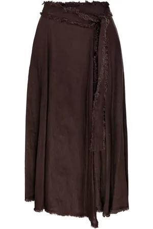 P.A.R.O.S.H. Linen asymmetric skirt