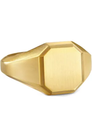 David Yurman 18kt yellow Streamline signet ring (14mm)