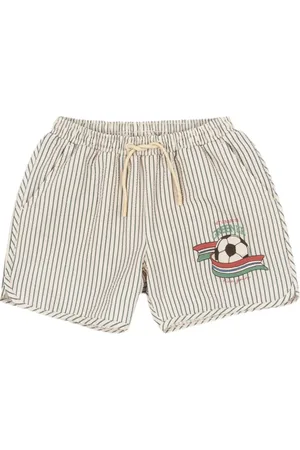 Konges Sløjd Striped swim shorts