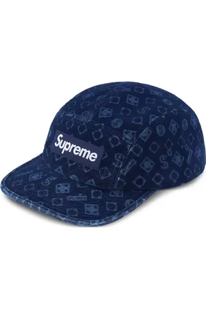 Supreme Flocked denim " " camp cap
