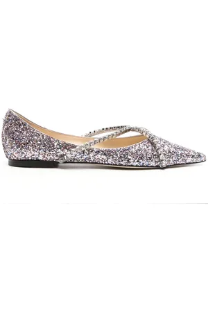 Jimmy Choo Genevi glittery ballerina shoes
