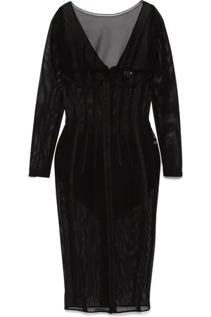 Elisabetta Franchi Tulle midi dress