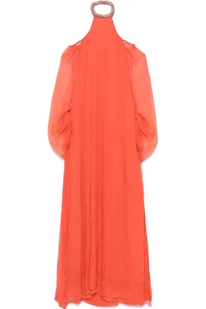 AMEN Silk chiffon maxi dress
