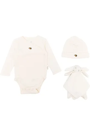 Konges Sløjd Embroidered organic cotton babygrow (set of three)
