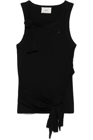 COPERNI Distressed rose tank top
