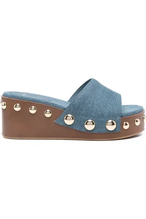 Maje 65mm denim sandals