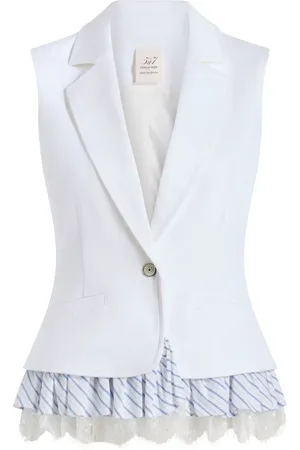 Cinq A Sept Striped Le Petit denim vest