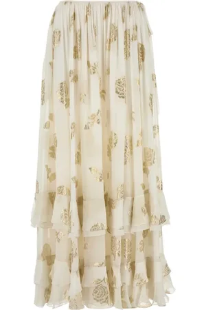Chloé Jacquarded lurex maxi skirt