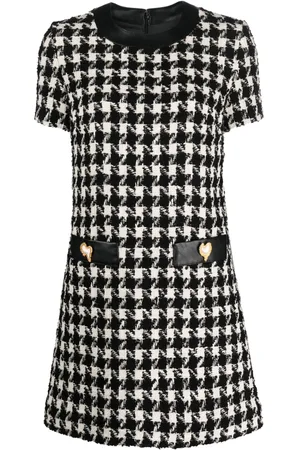 Moschino Houndstooth knitted minidress
